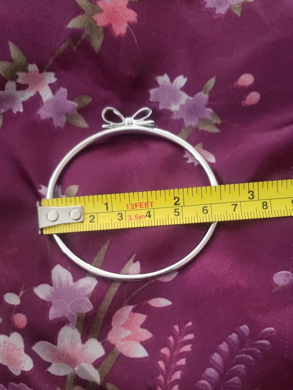 Kate Spade New York Silvertone Bangle With Small Bow - Picture 7 of 7